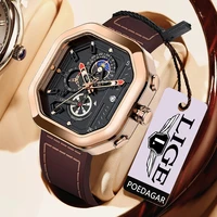 lige new watches mens luxury brand big dial watch men waterproof quartz wristwatch sports chronograph clock relogio masculino