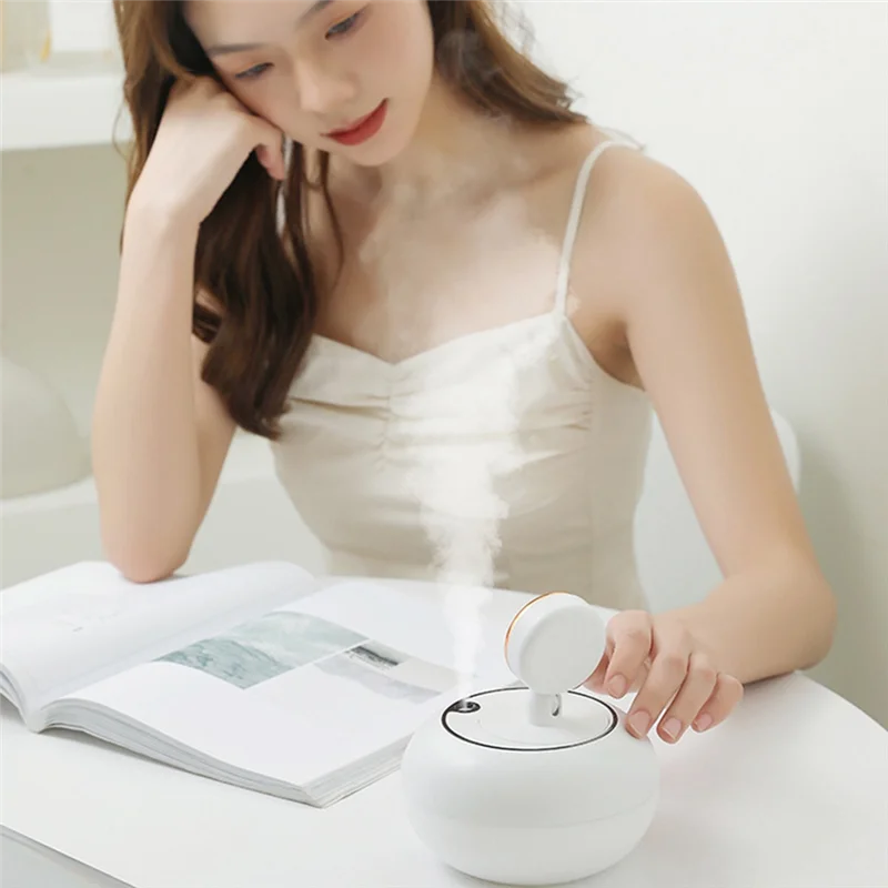 

Sunset Night Light 2 in 1 Mini Wireless Sunset Lamp Air Humidifier Diffuser Desktop for Home Office Take Photos White