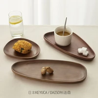 black walnut solid wood special shaped irregular tray japanese dessert tray wooden household fruit plate storage pallet plate