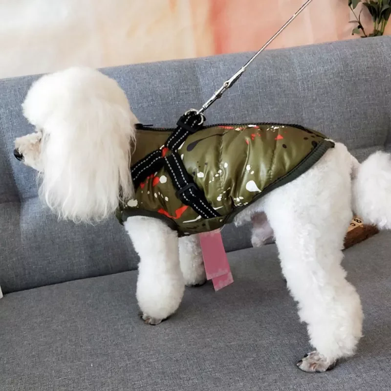 

2022 Warm Padded Vest Zipper Jacket Coat For Small Medium Large Dogs Pug Chihuahua Ropa Para Perros