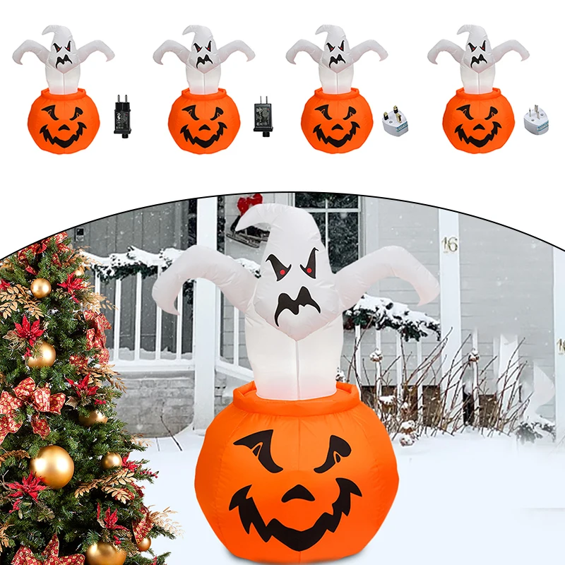 

1,8 м надувная Тыква модель призрака высокая яркость светодиодсветильник надувная Тыква модель Экологически чистая для дома праздничный де...