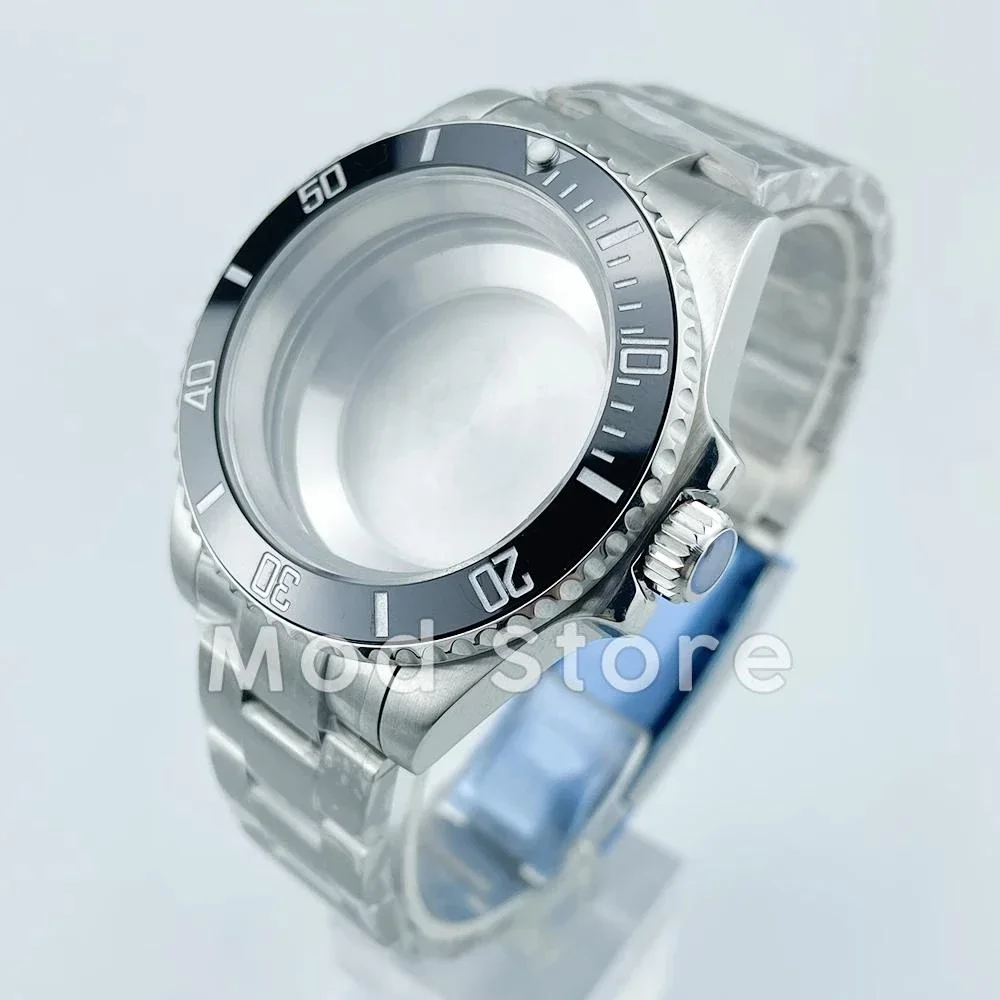 

NEW High Quality 300M Tested Waterproof SUB Style Watch Case With Bracelet Sapphire Crystal Compatible with NH35 NH36 Movement
