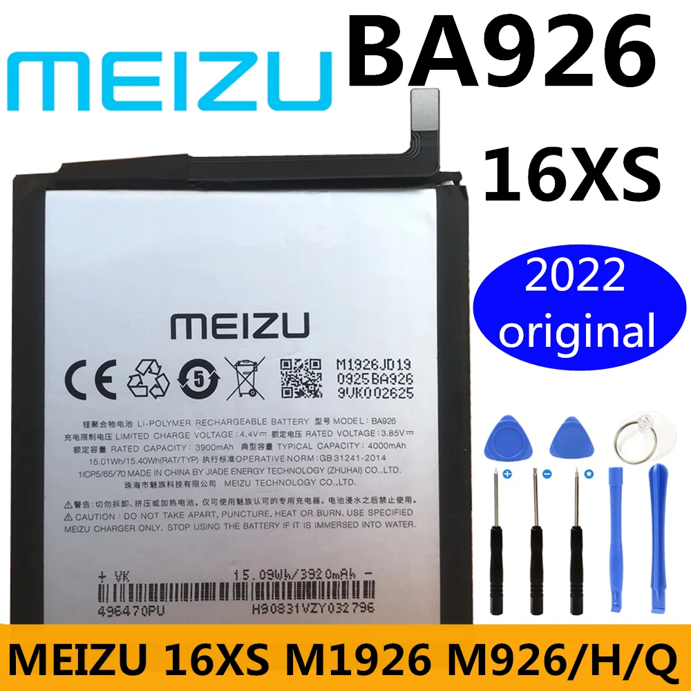 

Meizu Original New BA926 Battery For MEIZU 16XS M1926/M926H/M926Q M926 Series Mobile Phone Batteries