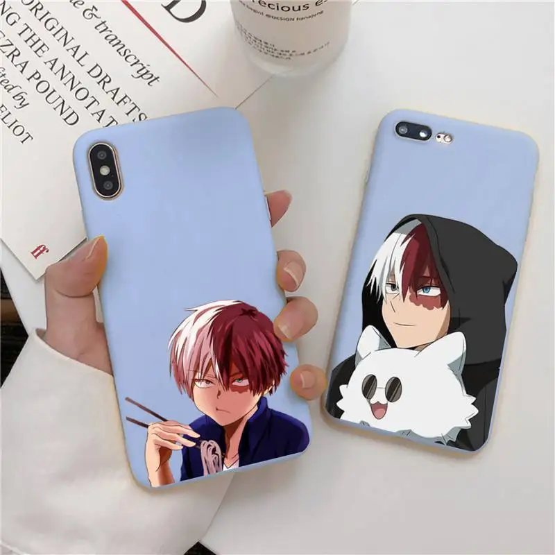 

TOPLBPCS Shoto Todoroki Phone Case Soft Solid Color for iphone 11 12 13 mini pro max 7 8 plus 6 6s x xs max xr