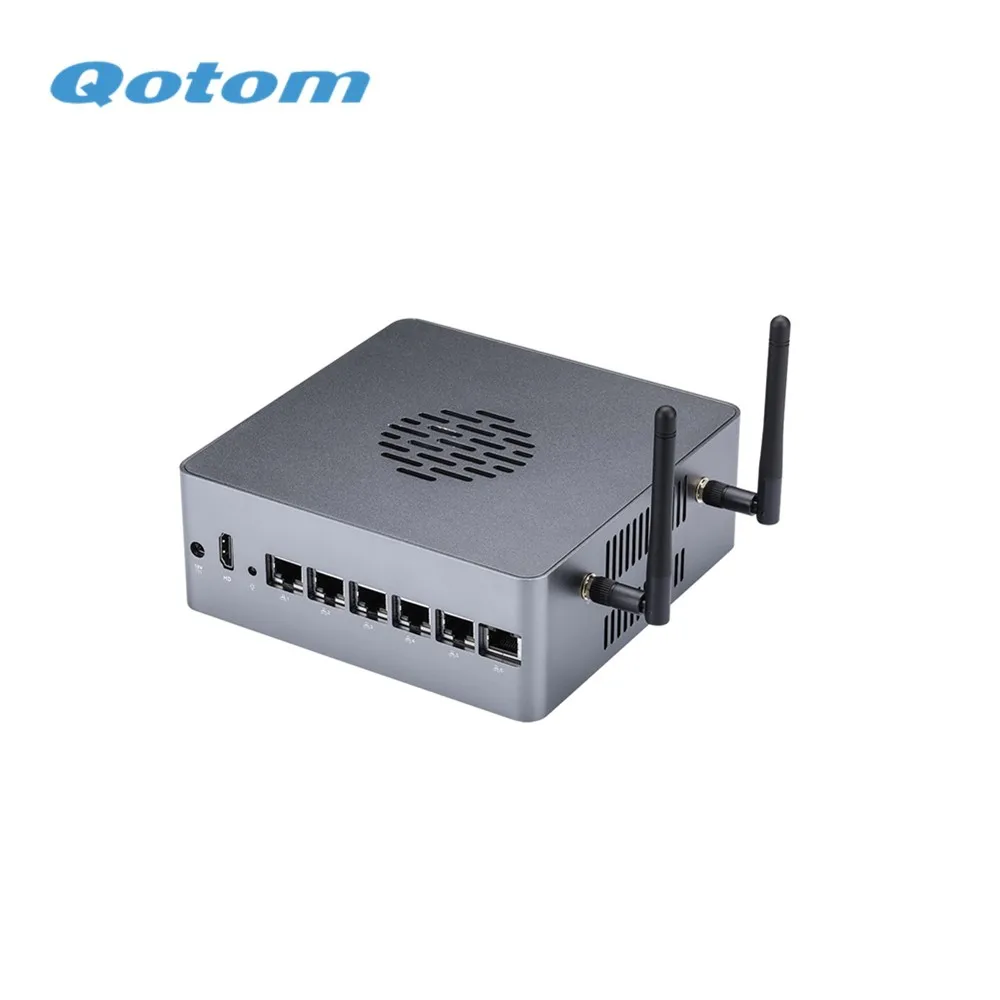 Qotom Q600G6 промышленный ПК сетевой брандмауэр маршрутизатор 7-го 6-го поколения