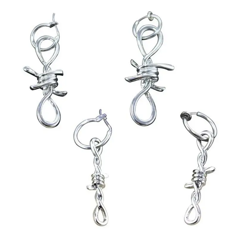 

Simple Irregular 8-Shaped Earring Metal Thorns Drop Earrings Fashion Jewelry