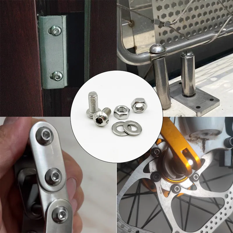 M2 M3 M4 M5 M6 Шестигранная розетка головка головного устройства и Набор Шайб 304