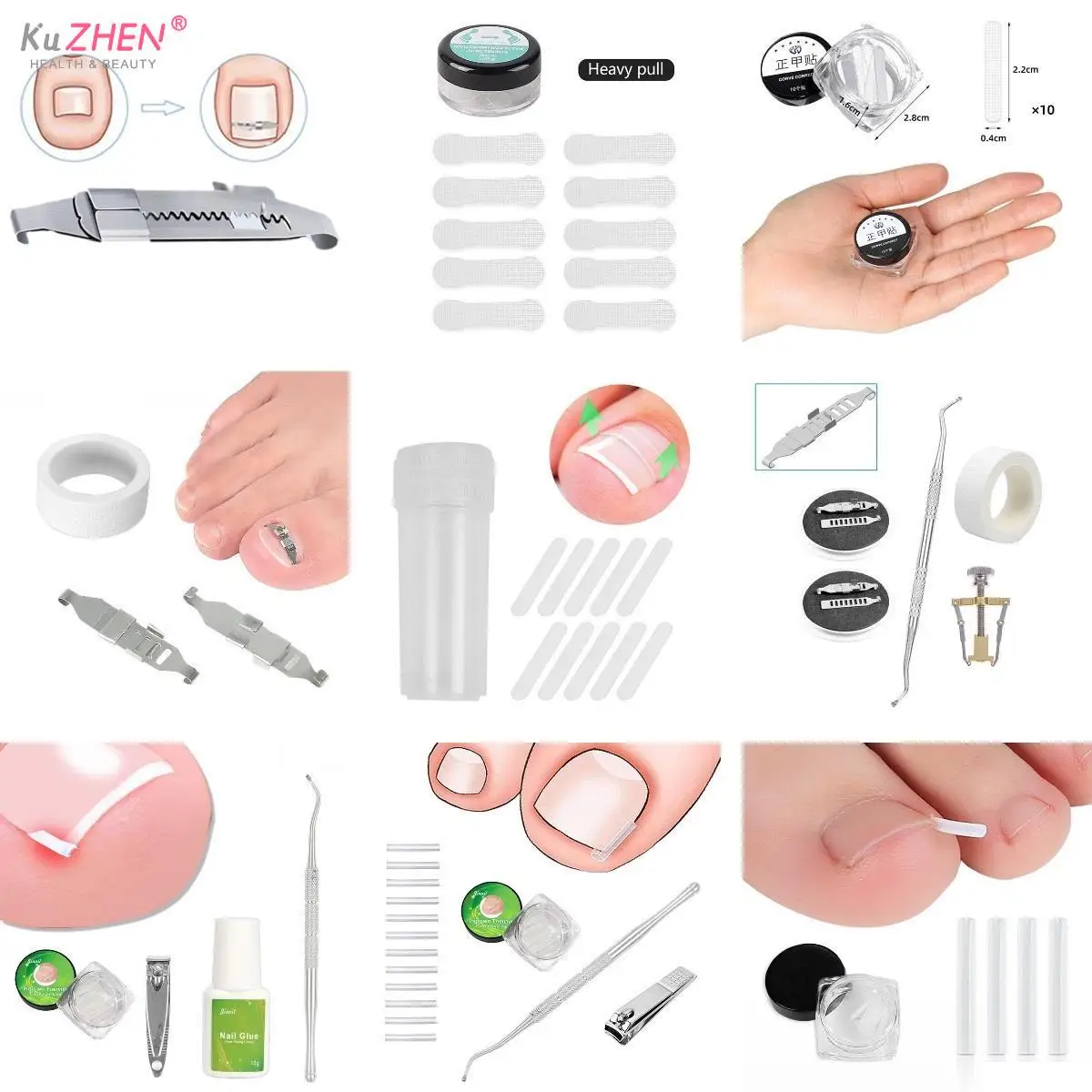 

Ingrown Toenail Correction Tool Ingrown Toe Nail Treatment Inset Buckle Pressure Sensitive Tape Twillizer Pedicure Tool FootCare