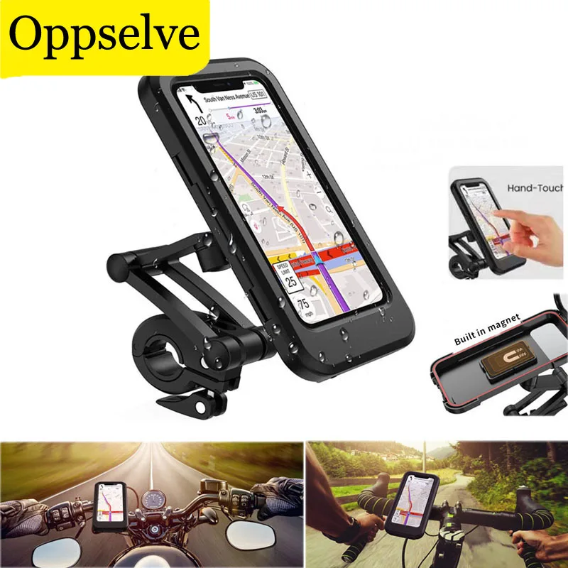 

Waterproof Motorcycle Phone Holder Motorbike Rear View Mirror Mobile Phone Stand Mount GPS Cellphone Mount Bracket Cover Bag