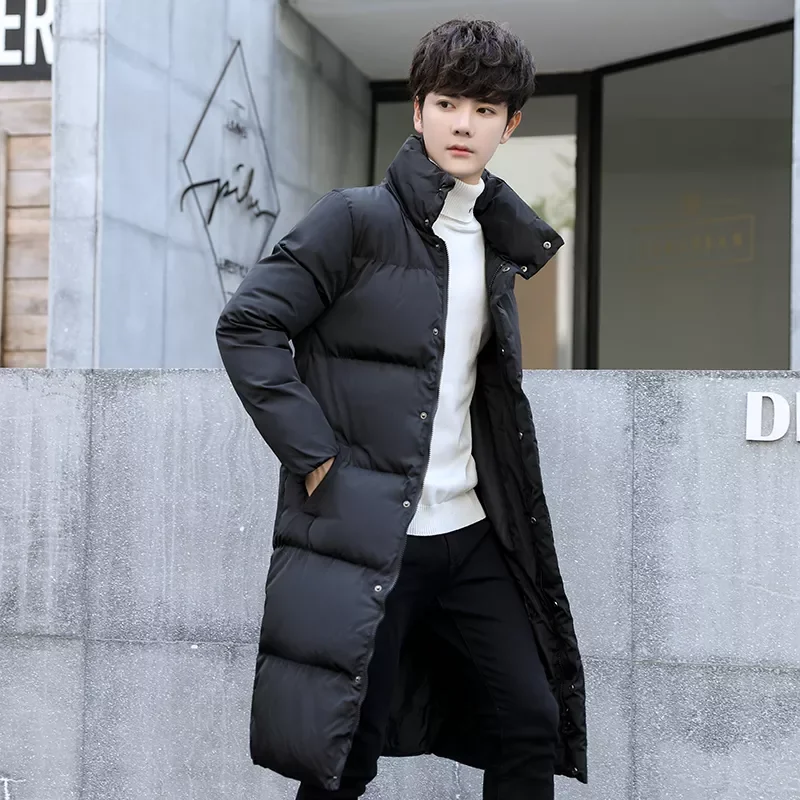 Coats Hooded Casual Long Down Jackets Thicker Warm Parkas 2021 New Male Outwear Winter Coats Slim Fit Jackets Winter Jackets