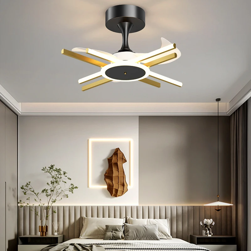 Living room decoration bedroom decor led Ceiling fans with lights remote control dining fan light indoor lighting |