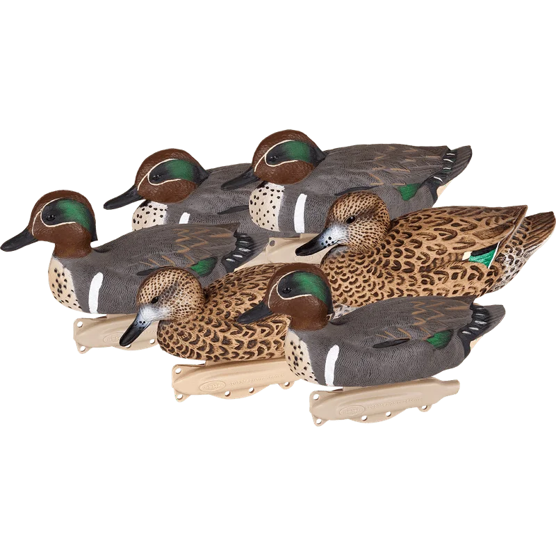 

8015SUV Storm Front 2 Green-Winged Teal Decoys, Classic Floaters - 6-Pack