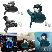 cute dog car air freshener purifier auto accesorios interior perfume diffuser pilot rotating propeller air outlet vent fragrance
