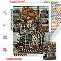 5d diamond painting crazy cat lady full square round drill art mosaic embroidery cross stitch kits home wall decor gift new 2022