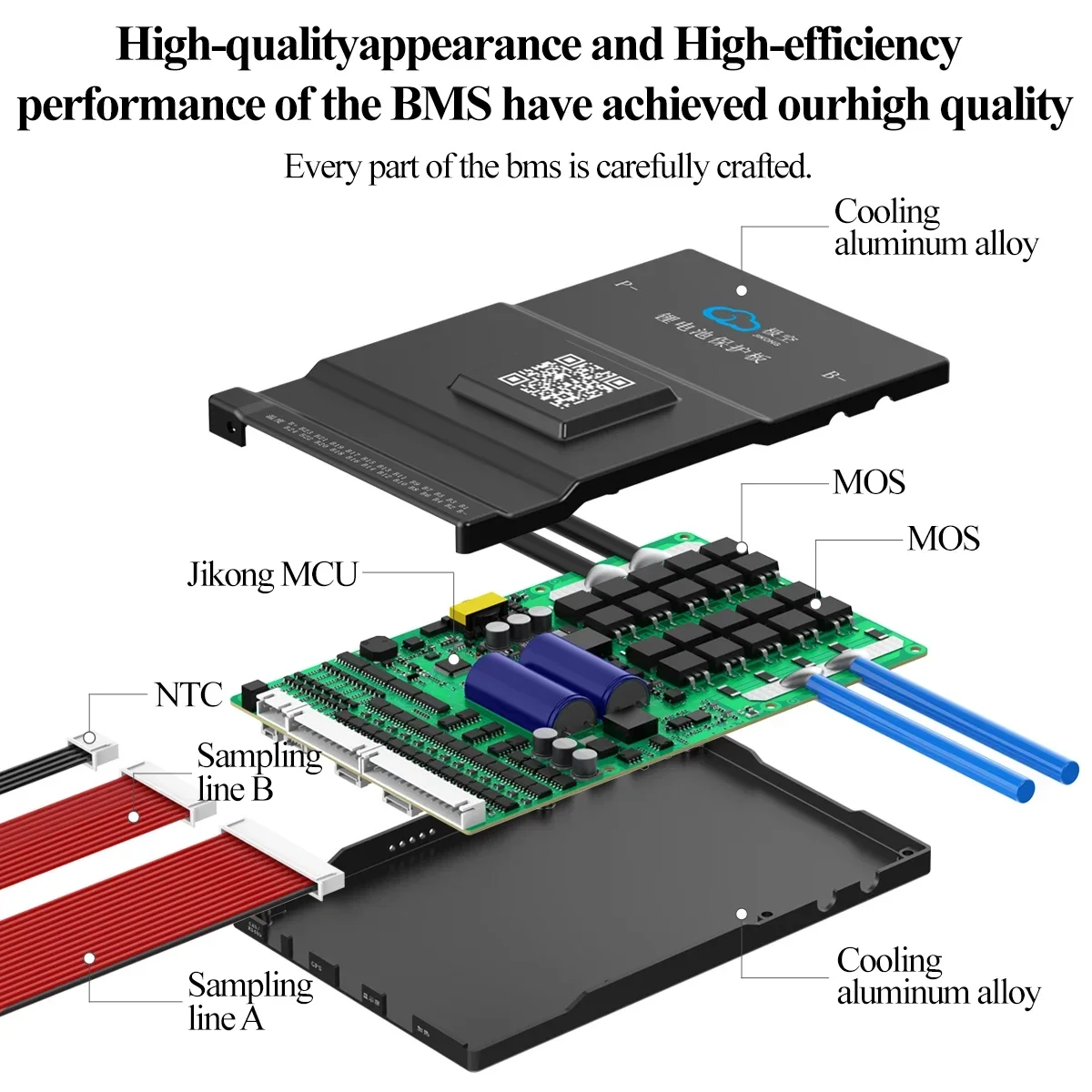JK Smart BMS BD6A20S20P 24 В 36 48 64 для LiFePo4 Литий-ионный аккумулятор LTO 0 6 А Active Balance 200A 8S 10S 16S 20S