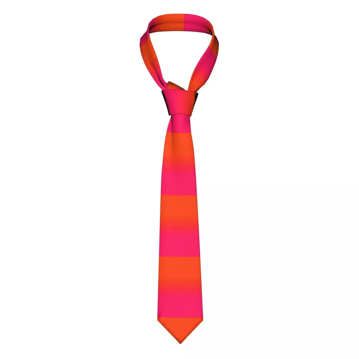 

Bright Ombre Print Tie Neon Orange Pink Gift For Man Neck Ties Pattern Blouse 8CM Party Cravat