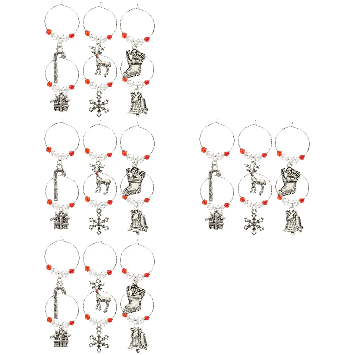 

24 Party Glass Charms Reusable Markers For Glasses Tags for Marking Glass House