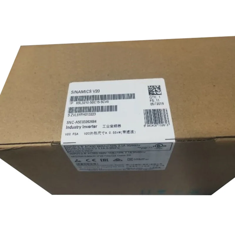 

Новый оригинальный инвертор 6SL3210-5BE15-5CV0 V20 0,55 кВт 6SL321O-5BE15-5CVO spot