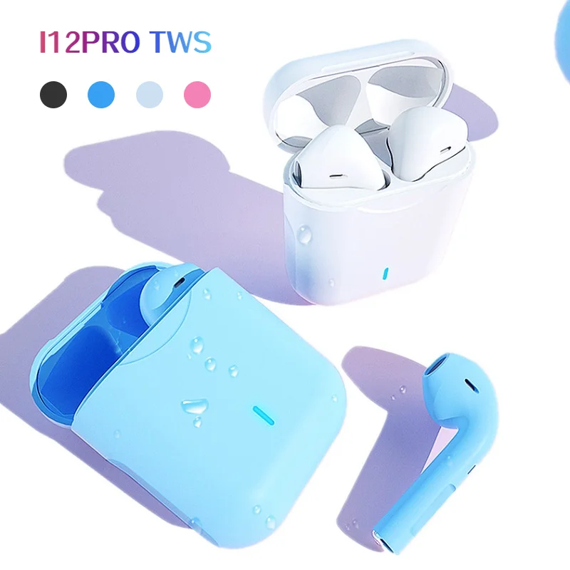 

Беспроводные наушники I12pro Tws, Bluetooth 5,0, мини-наушники-вкладыши с микрофоном, Спортивная гарнитура для IPhone, Xiaomi, всех телефонов