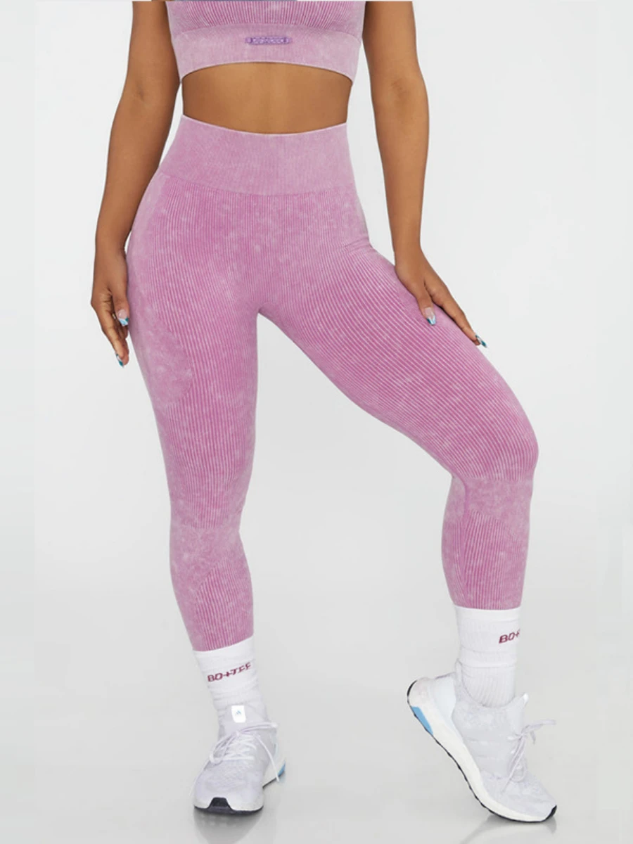 New Seamless Sand-washing High Waist and Hip Lifting Yoga Pants Women's Tight-fitting Outdoor Quick-drying Sports Fitness Pants