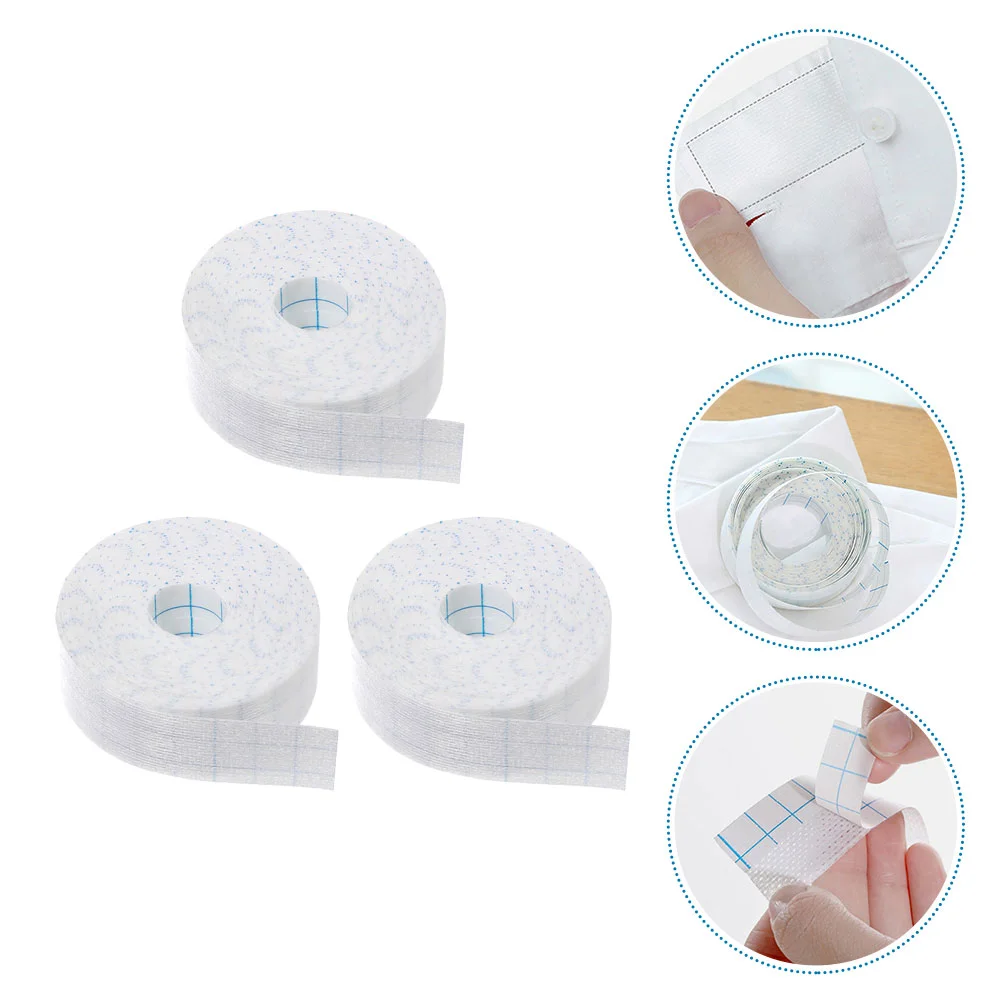 

3 Rolls Clothes Neck Collar Liner Sweat Protector Hat Sweatband Absorption Supplies Shirt Invisible Cap