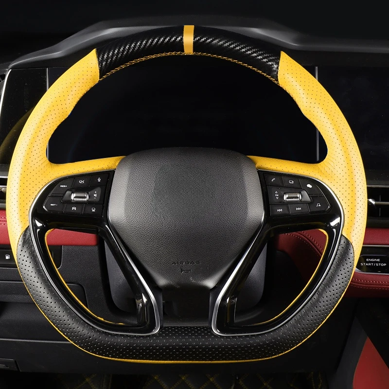 

suitable for Chang An CS75plus hand sewing leather steering wheel cover