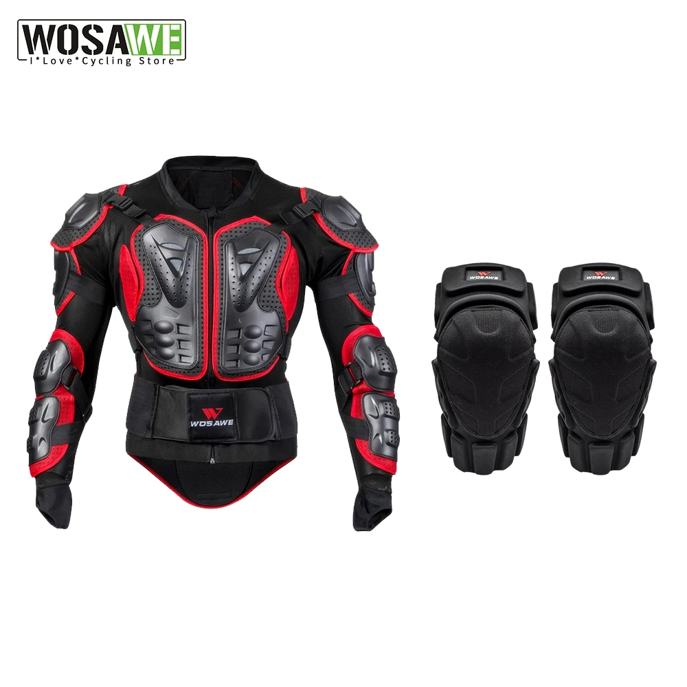 WOSAWE Snowboard Jacket Men Full Body Armor Jacket Motocross Racing Protective Gear Back Chest Shoullder Elbow Protection