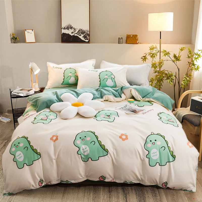 

YanYangTian Kawaii Bedding set four-piece christmas Decoration duvet cover 200x230 bed linen king size quilt cover Bed cover