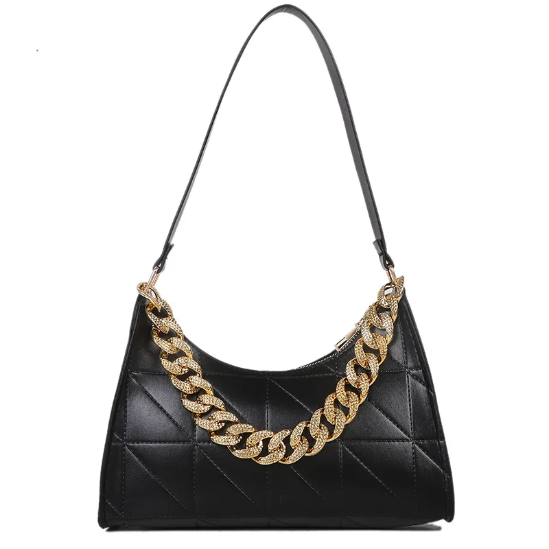 

Fashion Soft-faced Women's Bag 2022 New Trend Rhombus Leather Shoulder Bag Popular Texture Zipper Handbags for Women Luxury