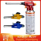 Регулируемая газовая фонарь, Зажигалка из нержавеющей стали, прочный нагревательный фен, бытовая горелка для приготовления пищи, зажигалка, сварочный инструмент