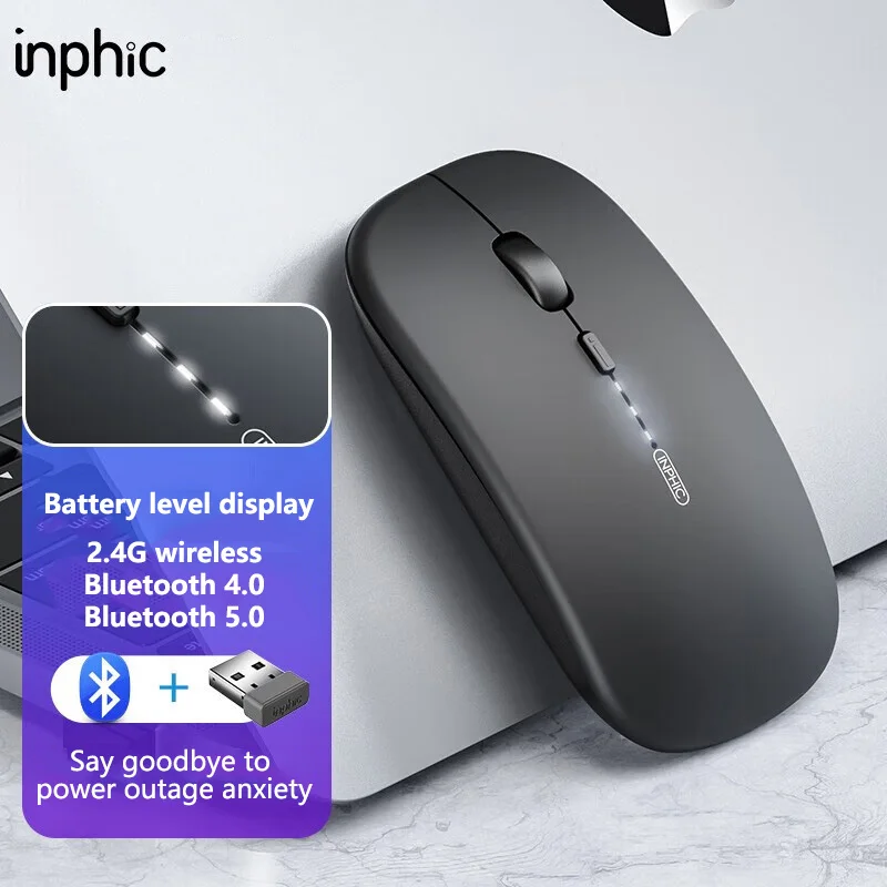 Bluetooth-мышь Inphic M1PRO аккумуляторная 2 4 ГГц бесшумная