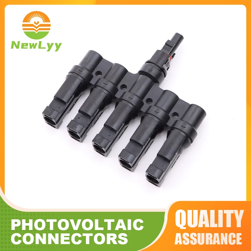 

NewLyy 5 Pairs TUV IP67 Waterproof T Type Branch 5 in 1 Solar PV Panel Parallel Solar 5 to 1 Branch Connector