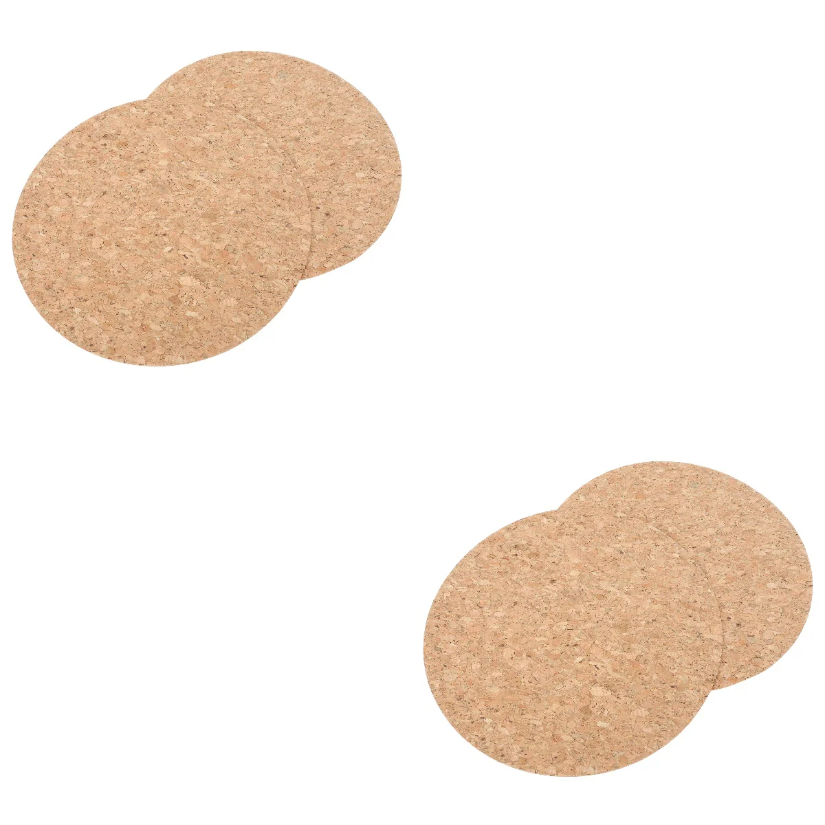

4 шт. натуральный пробковый круглый коврик для дома и офиса двухсторонний износостойкий коврик для мыши