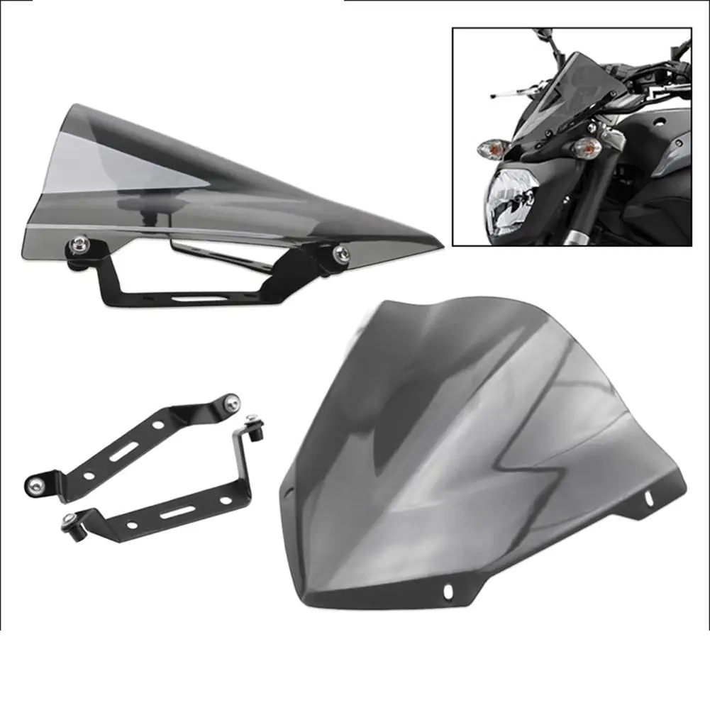 

Motorcycle Windscreen Front Windshield Wind Deflector Modified Parts Compatible For Mt-07 Fz-07 18-19
