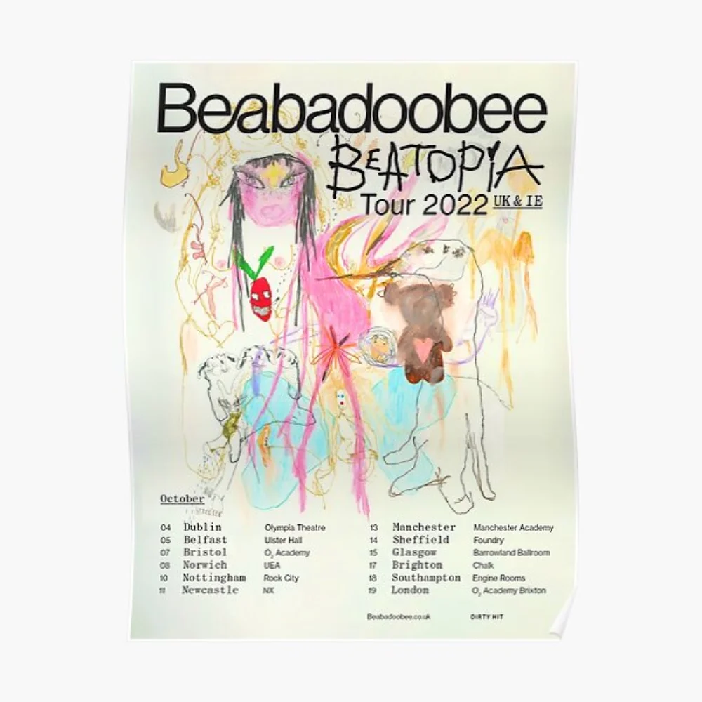 

Постер Beabadoobee Beatopia, винтажное искусство, забавная современная картина, украшение для стен, роспись, домашняя комната, печать без рамки