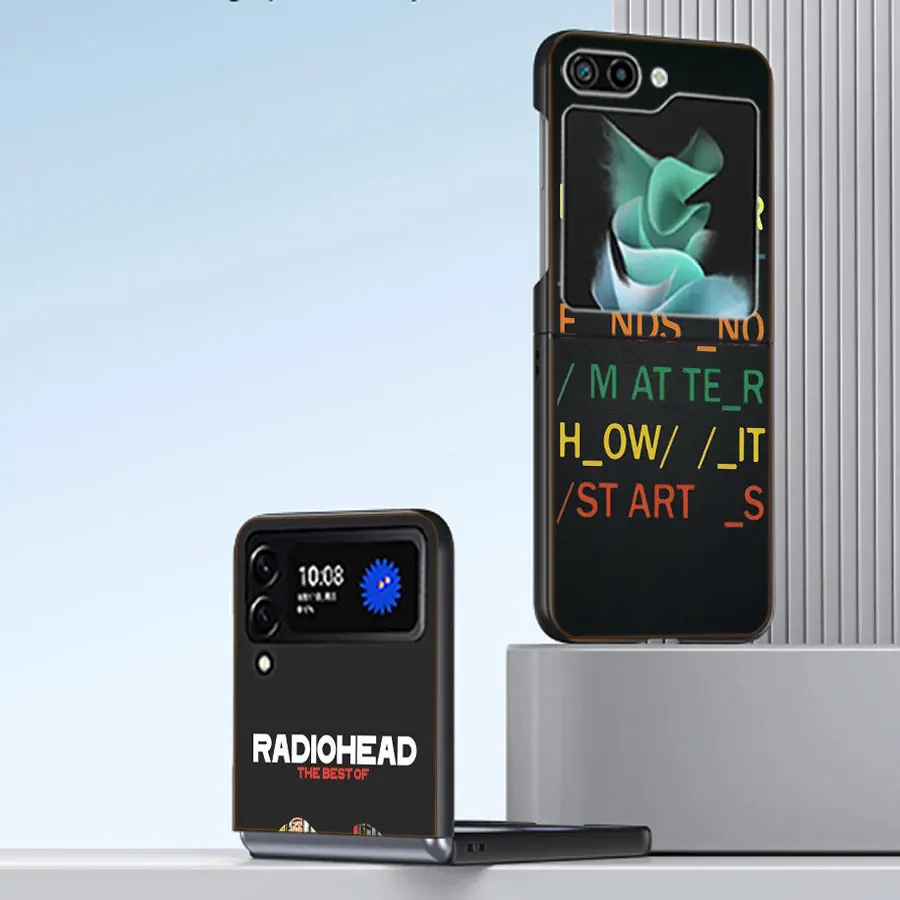 Прозрачный чехол Bnad R-радио для телефона Samsung Z Flip 5 4 3 Galaxy 6 5G противоударный