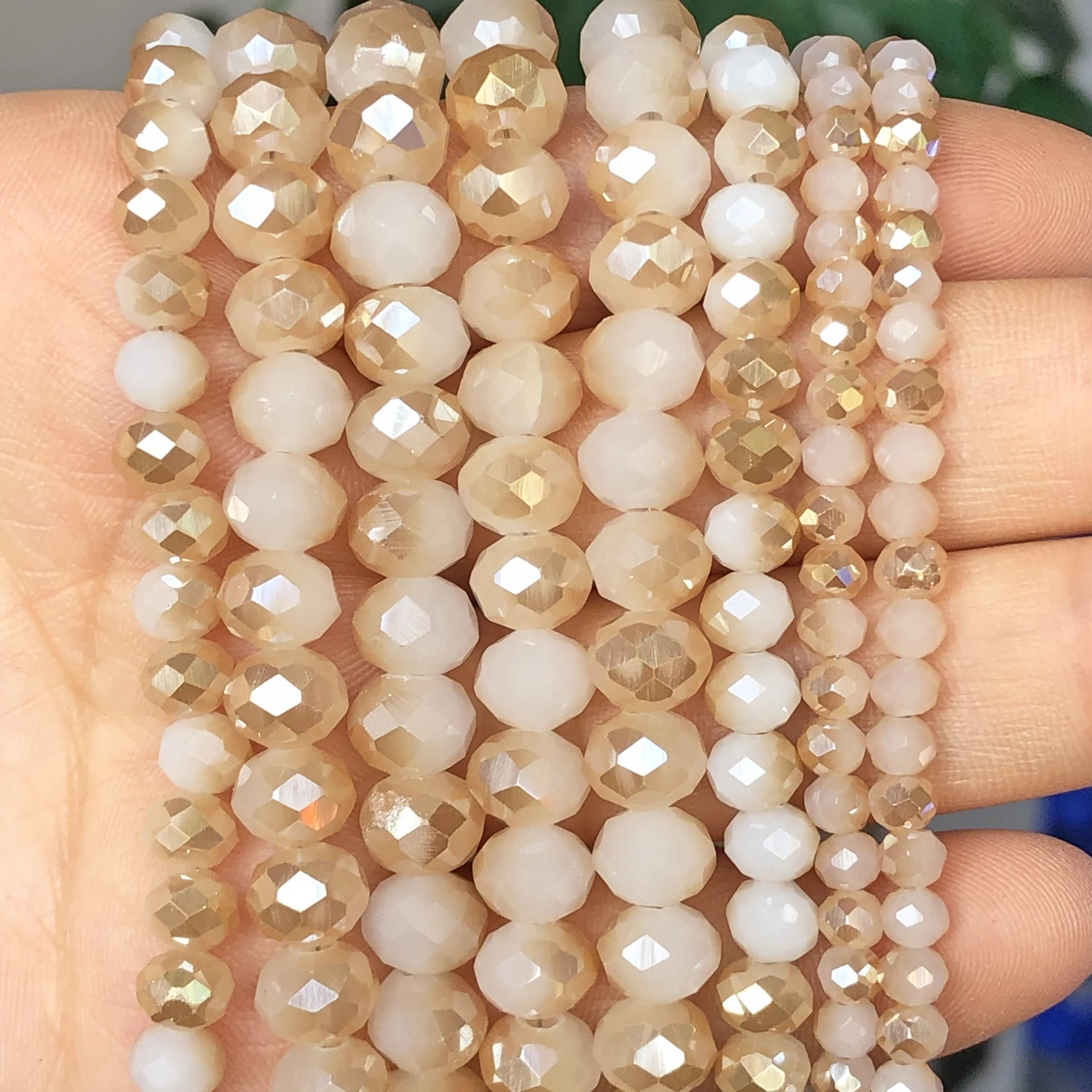 

Upscale Porcelain Brown White Rondelle Austria Crystal Glass Beads Faceted Loose Spacer Beads For Jewelry Making Diy Bracelets