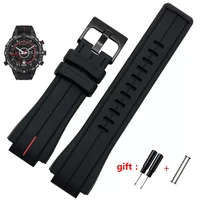 high quantity rubber watchband for timex watcht2n720 t2n721 tw2t76300 black waterproof silicone sports strap 2416mm