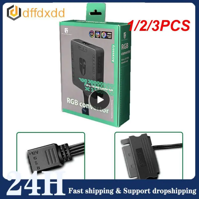 

1/2/3 шт. Новый RGB-переходник для вентилятора 5 В до 12 В 4-контактный RGB-трансферный концентратор SATA интерфейс Магнитная установка для RGB 3PIN M/B ASUS Gigabyte