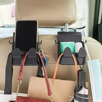 2in1 car backset seat hook mobile phone holder hidden clip hanger organizer auto storage bag purse car interior accessories