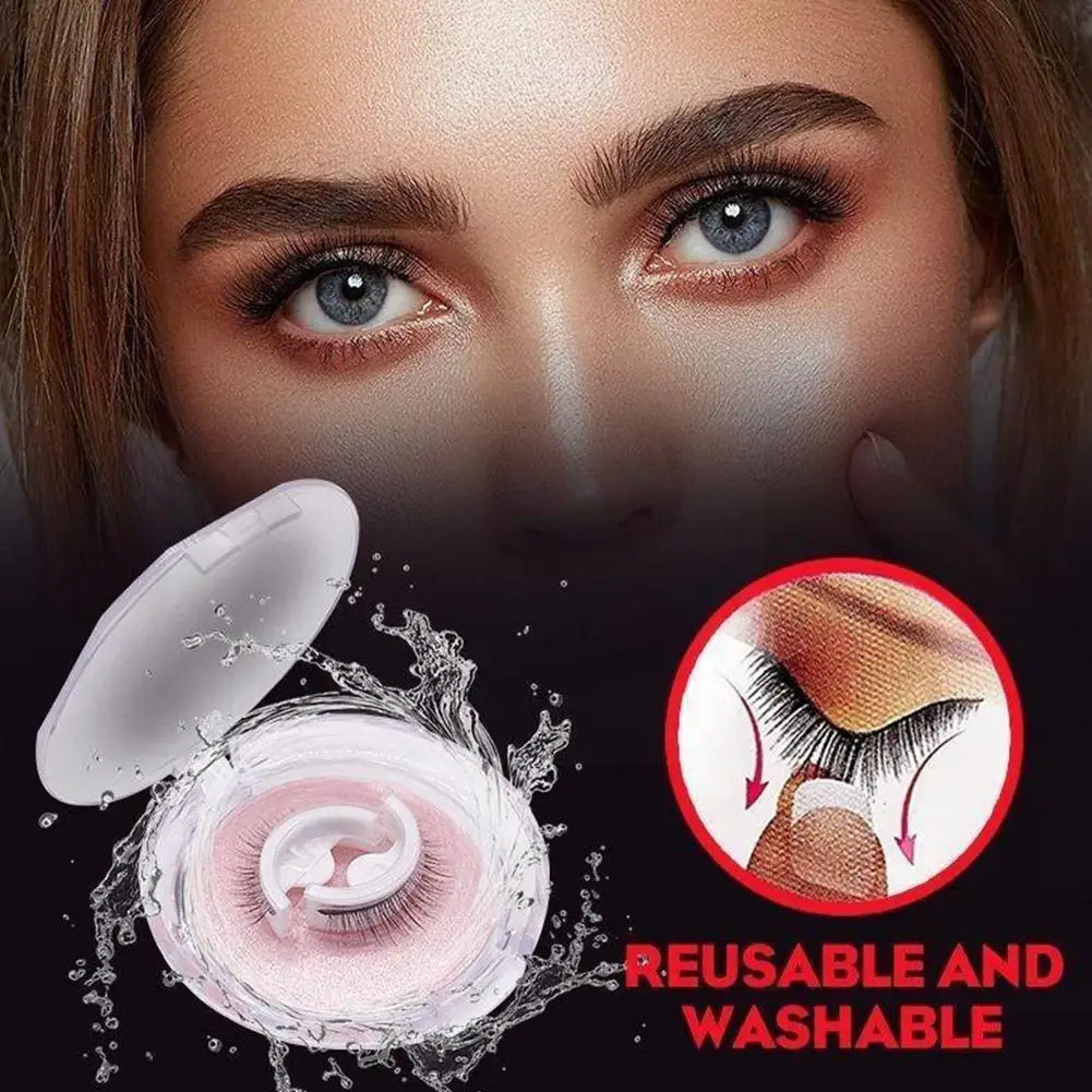 

Reusable Self-adhesive False Eyelashes 3D Synthetic Glue-free Extension Lashes Seconds 3 No Wear To Needed Lashes Eyelash G Z9X8