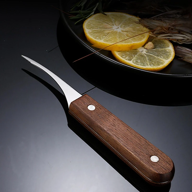 

Shrimp Line Remove Kitchen Tools Lobster Cleaning Peeler Shrimp Intestines Cutting Pry open Oysters Shellfish Practical Seafood
