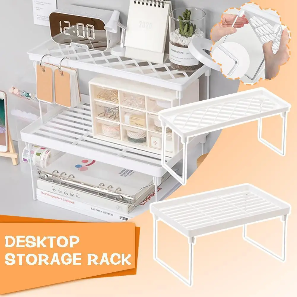 

Household Storage Rack Bathroom Storage Rack Kitchen Sorting Item Foldable Storage Rack Miscellaneous Rack Desktop X3T2