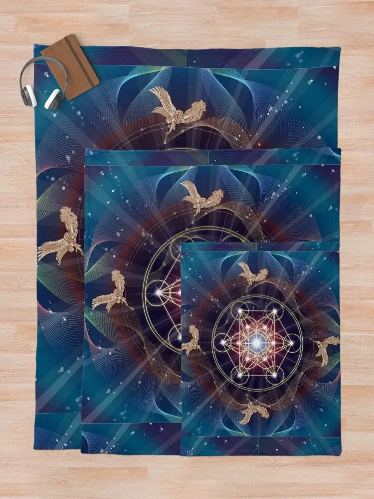 Metatron's Cube-Merkabah-плед мира и баланса мягкие одеяла для диванов