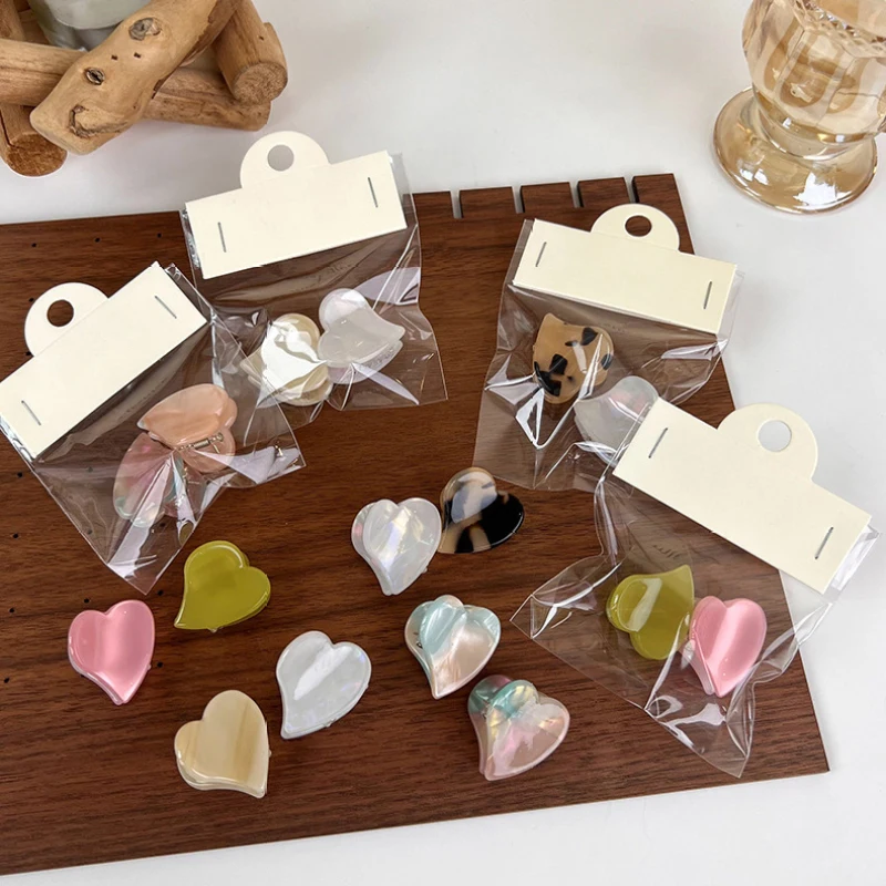 2 шт./компл. мини заколки для волос заколка-пряжка красочный ацетат Краб для конского хвоста заколка для волос для девочек аксессуары для укл...