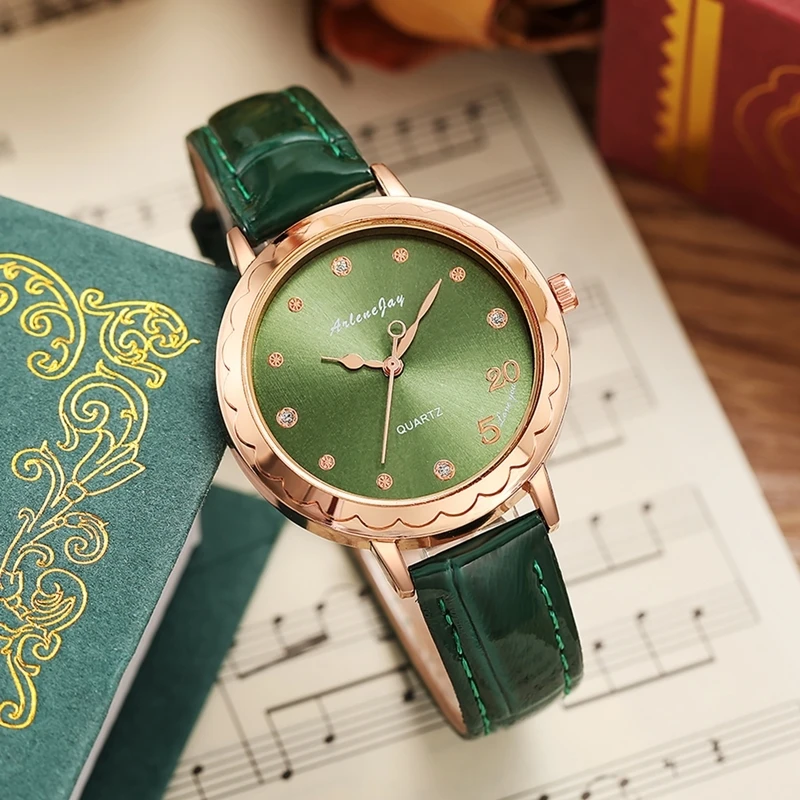 Часы наручные женские кварцевые с кожаным ремешком модные роскошные | Кварцевые