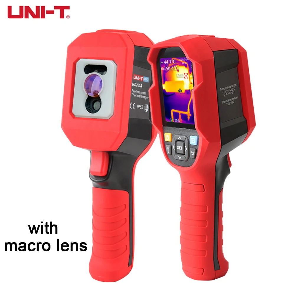 

UNI-T UTi260A Handheld Infrared Thermal Imager Thermal Camera PCB Circuit Industrial Floor Heating Pipe Test With Macro Lens