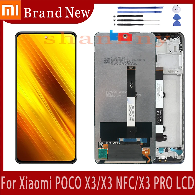

100%Test 6.67''For Xiaomi POCO X3 Display LCD Touch Screen Digitizer For POCO X3 Pro NFC LCD Replacement Parts M2007J20CG Displa