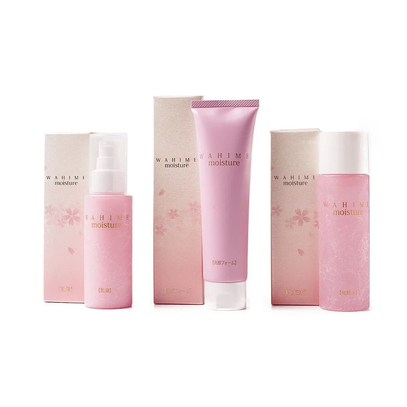 

Japanese Cosmetics WAHIME moisture 3pcs set Evening Cherry Blossom Anti-Wrinkle Moisturizing Anti-Saccharification skin care