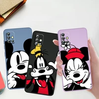 minnie mickey mouse case for samsung galaxy a73 a53 a33 a52 a32 a22 a71 a51 a21s a50 4g 5g liquid rope phone cover capa coque